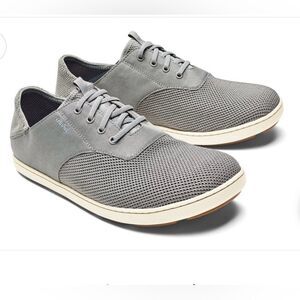 Olukai Nohea Moku Gray Convertible Heel Waterproof Boat Shoe